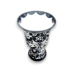 XL Black Talavera Planter | Hand - Painted Pedestal Flower Pot Talavera Flower Pot La Vie Bien XL Black Talavera Planter | Hand - Painted Pedestal Flower Pot