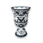XL Black Talavera Planter | Hand-Painted Pedestal Flower Pot Talavera Flower Pot La Vie Bien XL Black Talavera Planter | Hand-Painted Pedestal Flower Pot