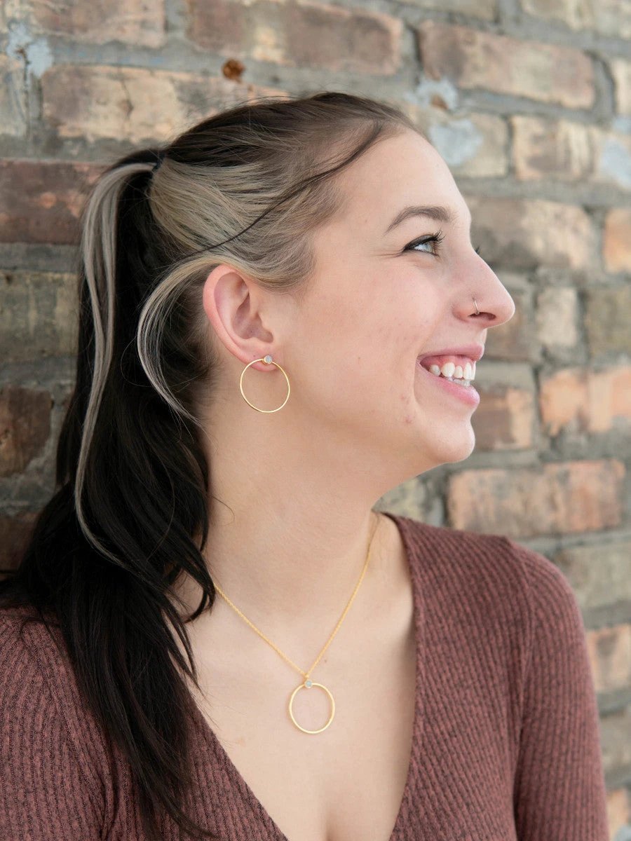 XL Circle Stud Earrings