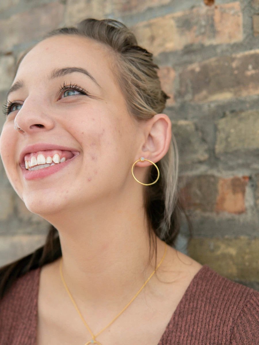 XL Circle Stud Earrings