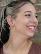 XL Circle Stud Earrings