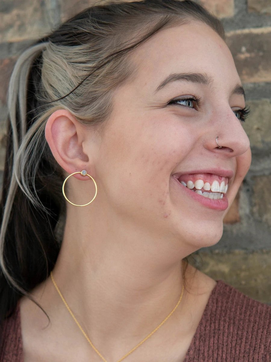 XL Circle Stud Earrings