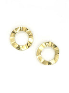 XL Crinkled Circle Studs