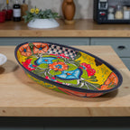 XL Oval Talavera Platter | Hand-Painted Mexican Serving Dish Talavera Oval Platter La Vie Bien XL Oval Talavera Platter | Hand-Painted Mexican Serving Dish