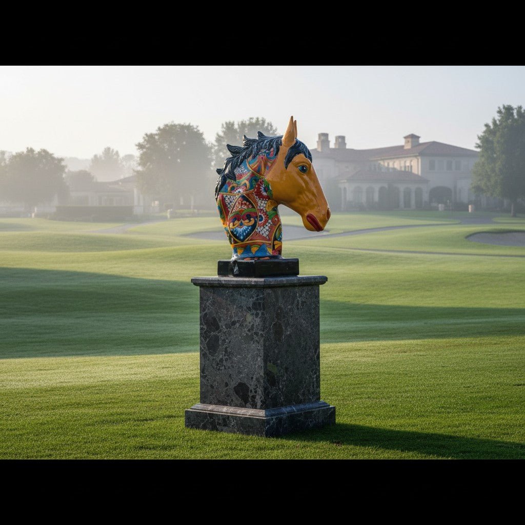 XL Talavera Horse Head Statue | Colorful Handmade Mexican Pottery Talavera Statue La Vie Bien XL Talavera Horse Head Statue | Colorful Handmade Mexican Pottery
