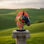 XL Talavera Horse Head Statue | Colorful Handmade Mexican Pottery Talavera Statue La Vie Bien XL Talavera Horse Head Statue | Colorful Handmade Mexican Pottery