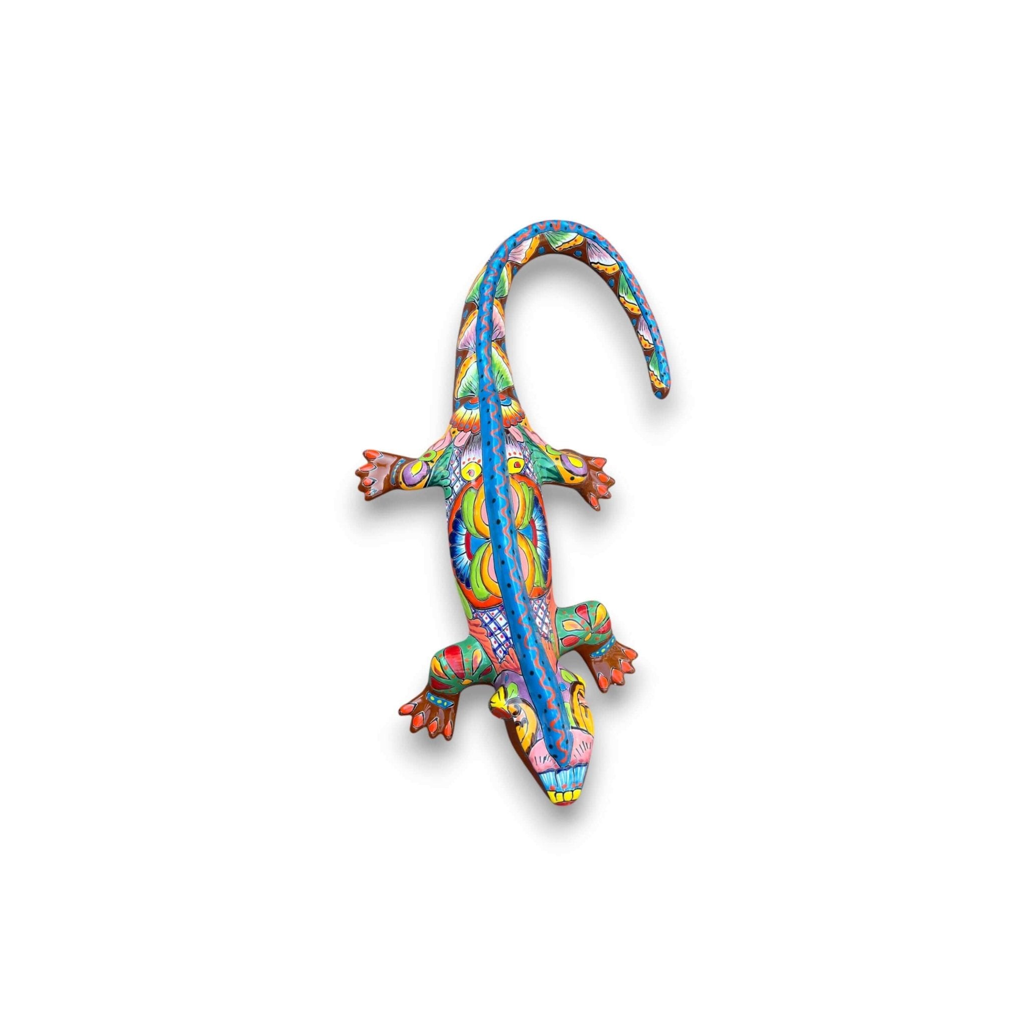 XL Talavera Iguana Statue | Hand-Painted Mexican Ceramic Art Talavera Statue La Vie Bien XL Talavera Iguana Statue | Hand-Painted Mexican Ceramic Art
