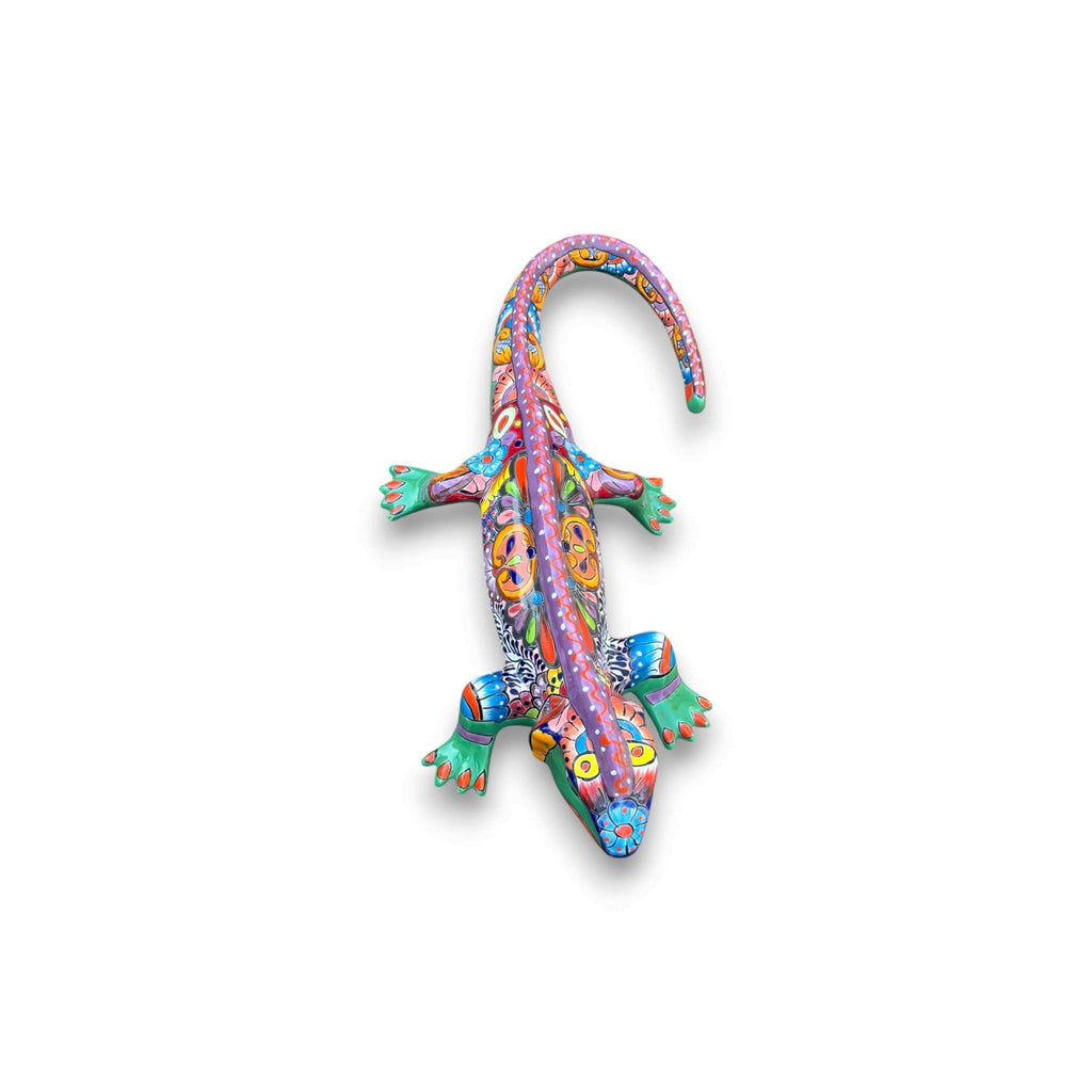 XL Talavera Iguana Statue | Hand-Painted Mexican Ceramic Art Talavera Statue La Vie Bien XL Talavera Iguana Statue | Hand-Painted Mexican Ceramic Art