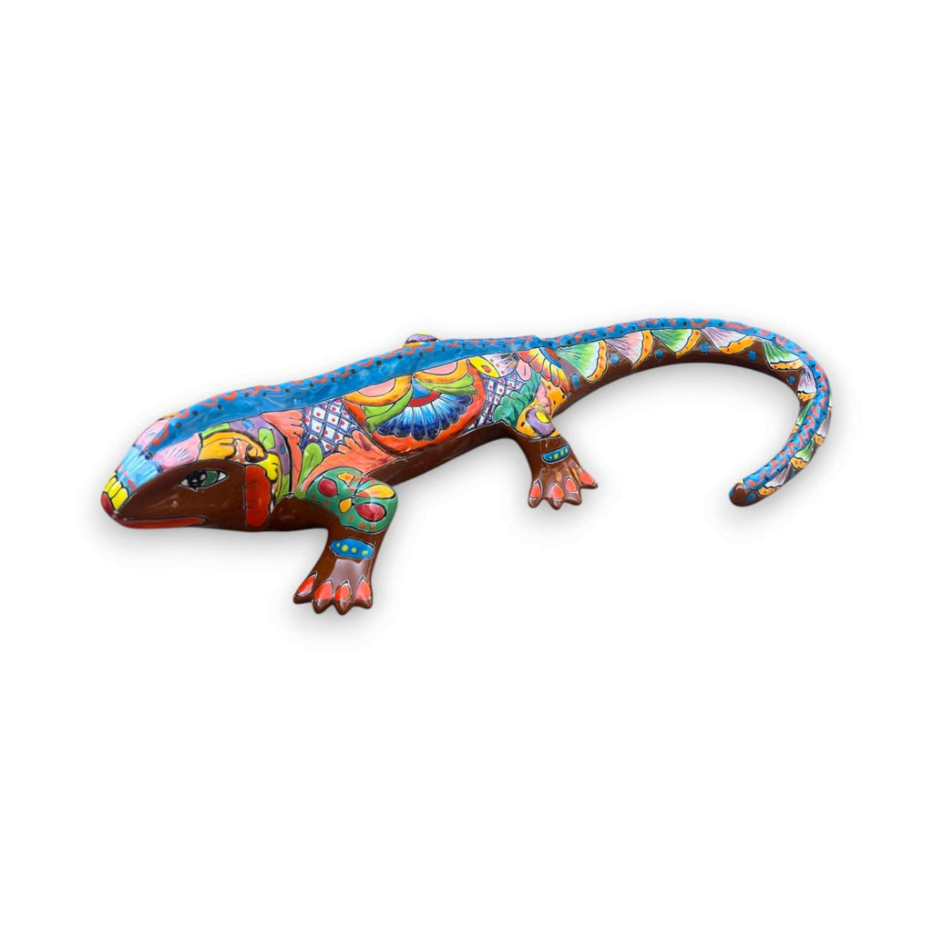XL Talavera Iguana Statue | Hand - Painted Mexican Ceramic Art Talavera Statue La Vie Bien XL Talavera Iguana Statue | Hand - Painted Mexican Ceramic Art
