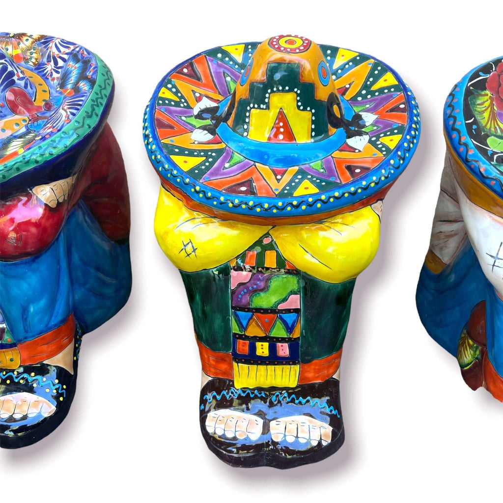 XL Talavera Panchito Statue | Hand - Painted Mexican Pottery Decor Talavera Statue La Vie Bien XL Talavera Panchito Statue | Hand - Painted Mexican Pottery Decor