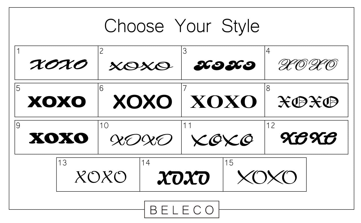 XOXO Engraved Cuff Bracelet La Vie Bien XOXO Engraved Cuff Bracelet