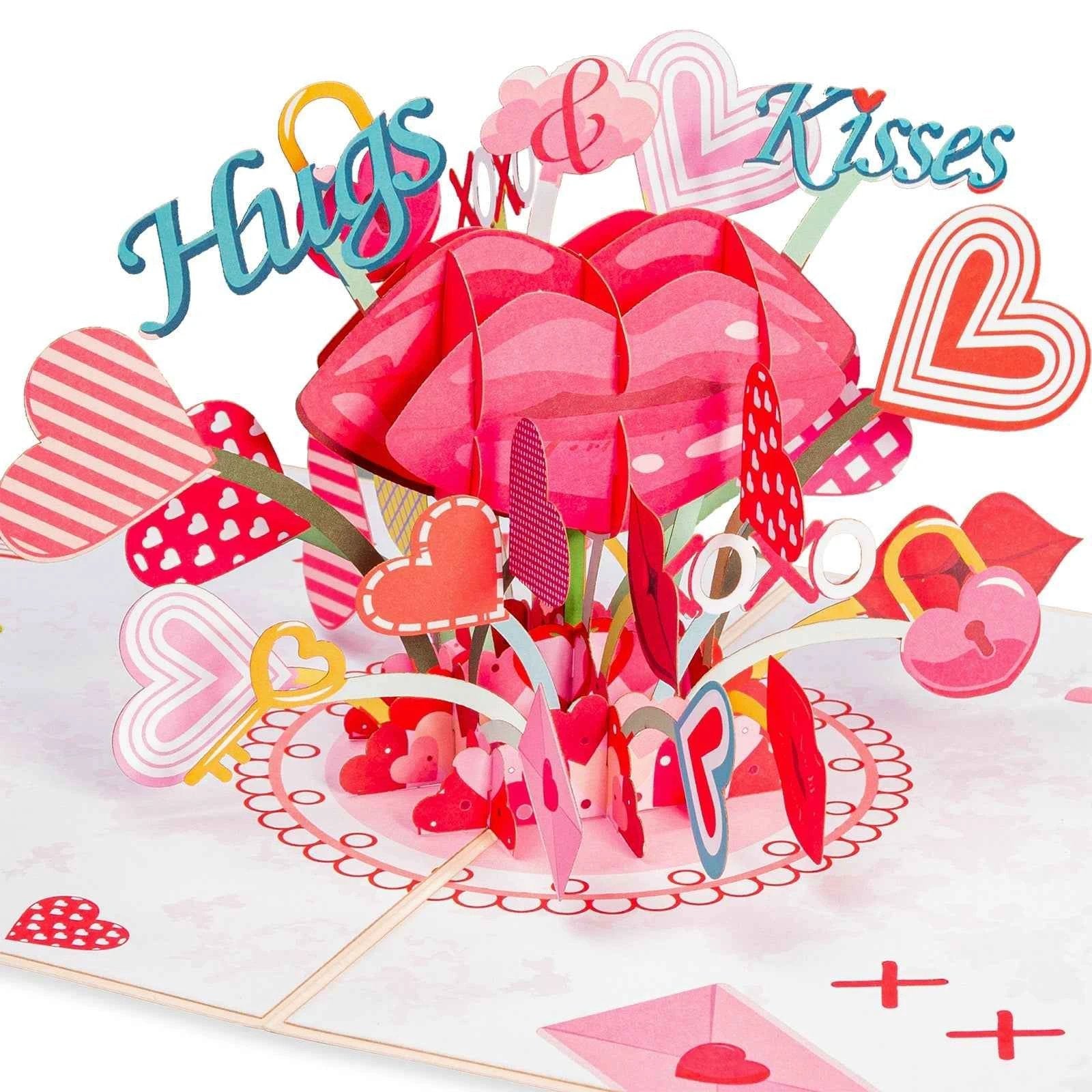 XOXO Hugs & Kisses Pop-Up Valentine’s Day Pop Up Card by Paper Love