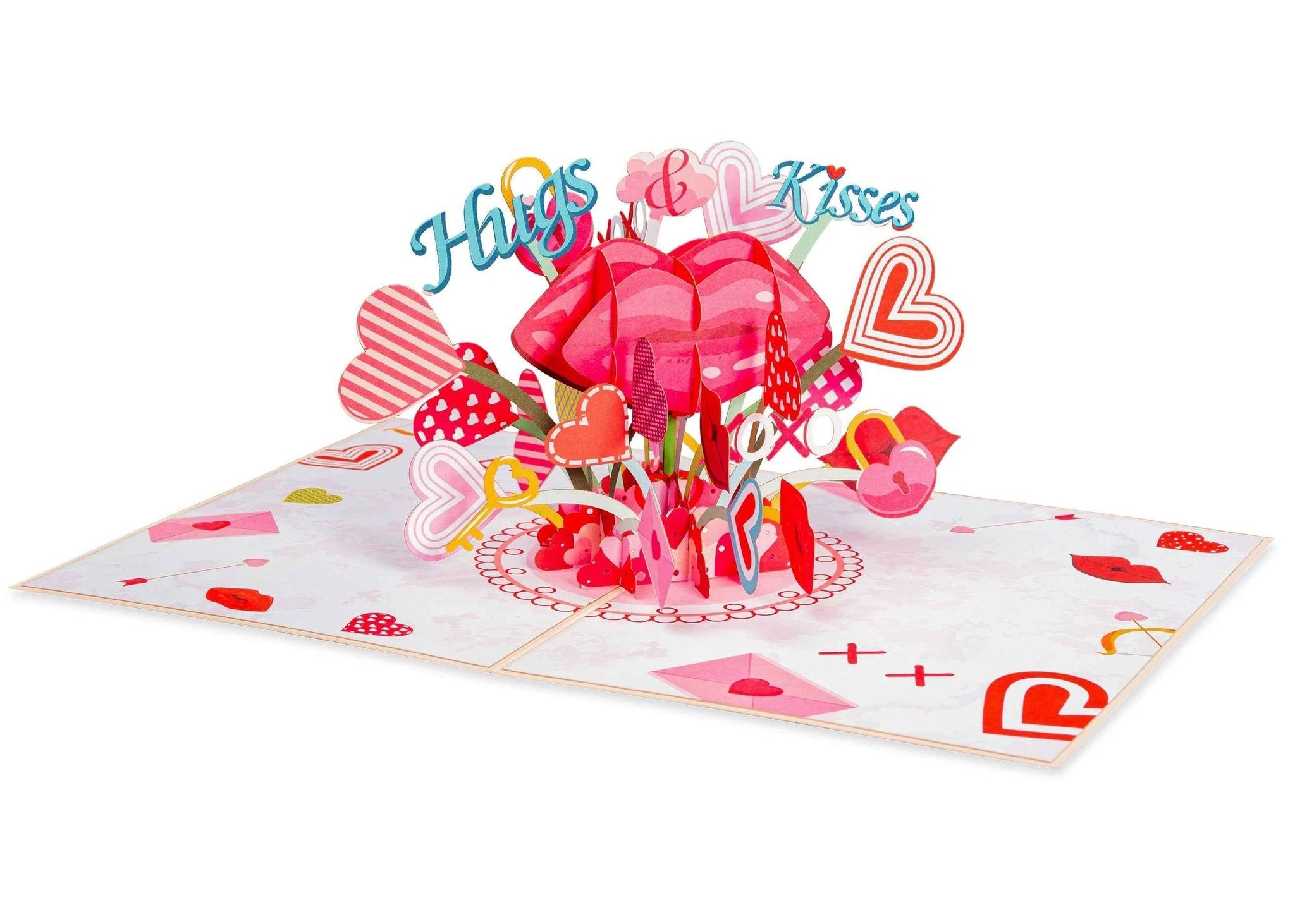 XOXO Hugs & Kisses Pop-Up Valentine’s Day Pop Up Card by Paper Love