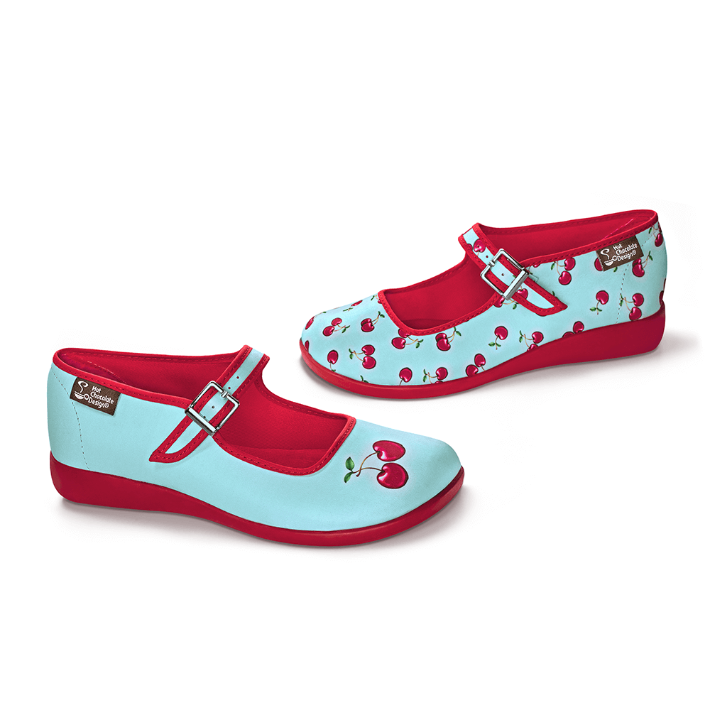 Chocolaticas® Cherry Women's Mary Jane Flat by Hot Chocolate Design