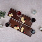 Rectangle Wine Appetizer Plate Set of 4