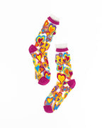 Y2K Hearts Ruffle Sheer Crew Sock by Sock Candy