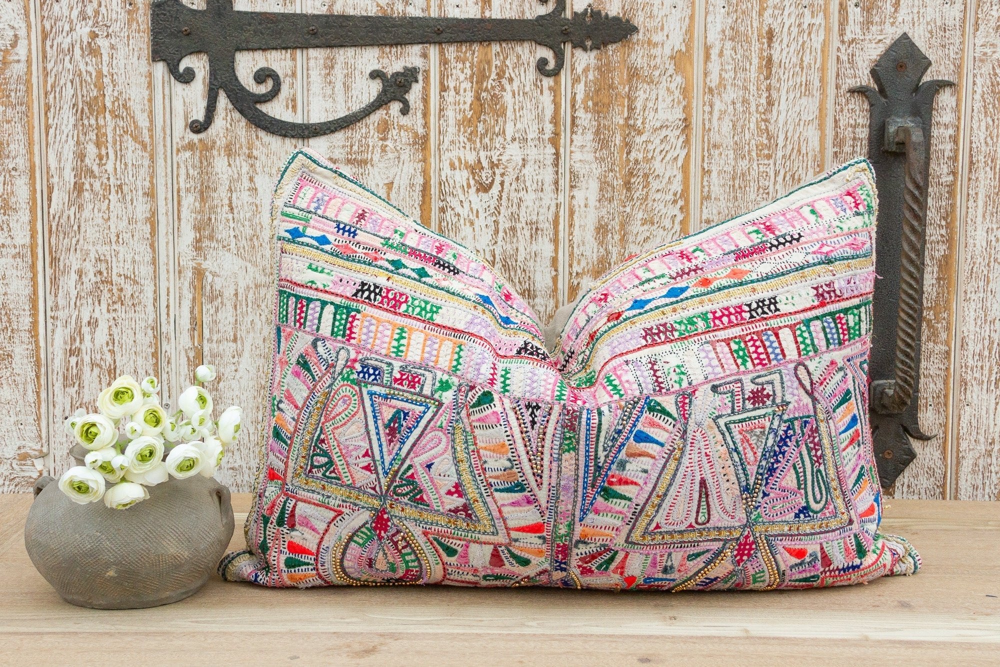 Yaasir Antique Tribal Grain Sack Pillow Pillow La Vie Bien Yaasir Antique Tribal Grain Sack Pillow