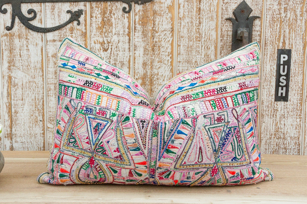 Yaasir Antique Tribal Grain Sack Pillow Pillow La Vie Bien Yaasir Antique Tribal Grain Sack Pillow