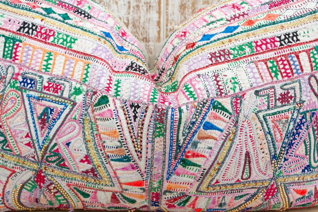 Yaasir Antique Tribal Grain Sack Pillow Pillow La Vie Bien Yaasir Antique Tribal Grain Sack Pillow