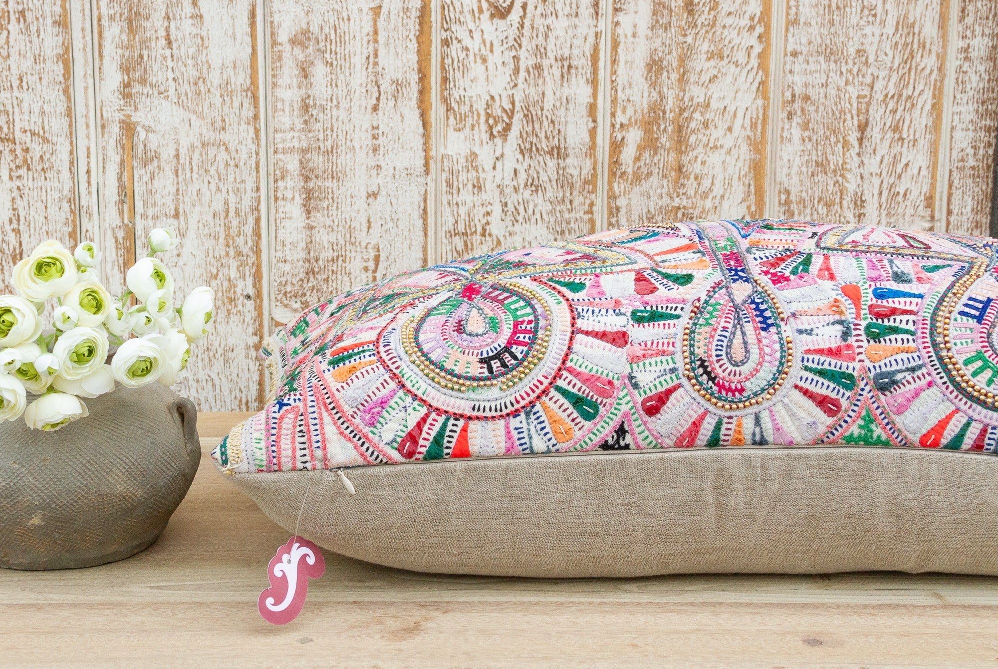 Yaasir Antique Tribal Grain Sack Pillow Pillow La Vie Bien Yaasir Antique Tribal Grain Sack Pillow