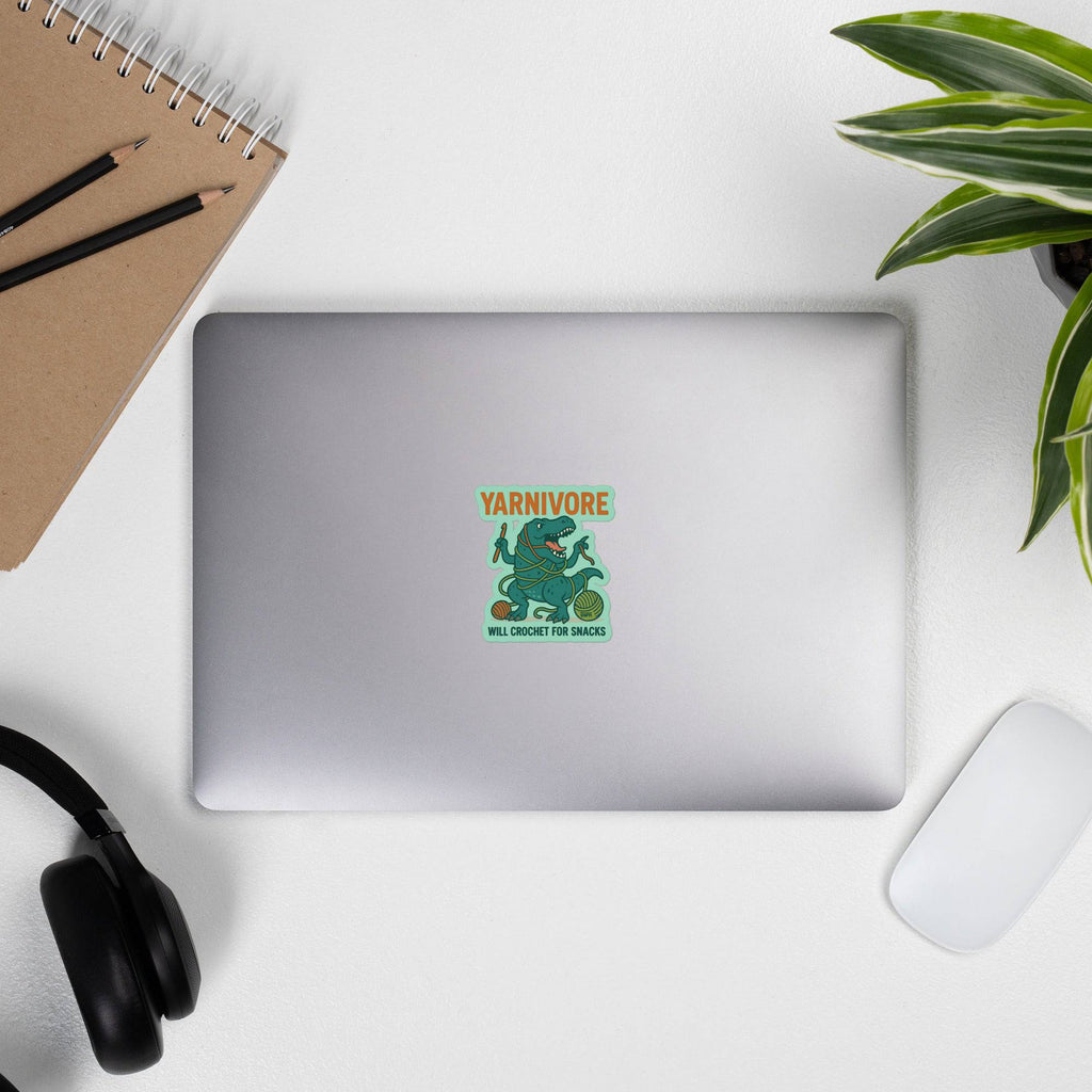 🦖 Yarnivore Sticker – Will Crochet for Snacks Bubble - free stickers La Vie Bien 🦖 Yarnivore Sticker – Will Crochet for Snacks Bubble - free stickers
