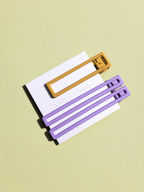 Yarrow Hair Clips - Lilac + Mustard by NAT + NOOR