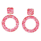 Yay Acrylic Party Earrings | Glitter Novelty Drop Earrings | 2.5" x 4.5" by The Bullish Store