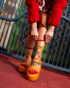 Year of the Snake Sheer Crew Sock by Sock Candy