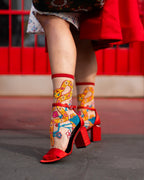 Year of the Snake Sheer Crew Sock by Sock Candy
