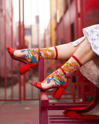 Year of the Snake Sheer Crew Sock by Sock Candy