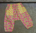 Yellow and Pink Floral Harem Pants Baby Pants La Vie Bien Yellow and Pink Floral Harem Pants