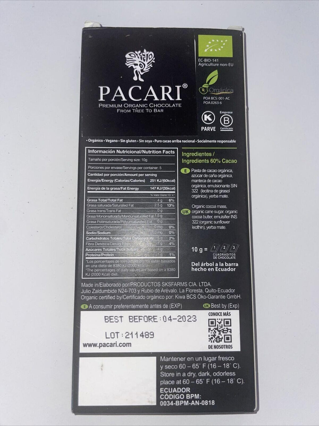Yerba Mate Organic Chocolate Bar Chocolate La Vie Bien Yerba Mate Organic Chocolate Bar