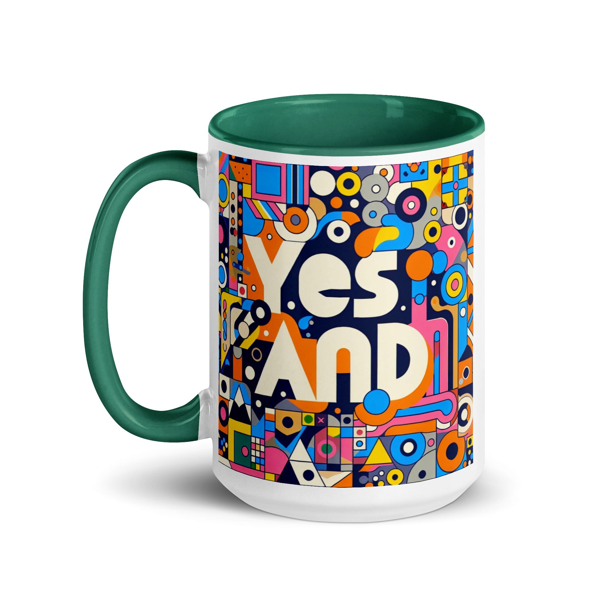 Yes, and colorful Mug with Color Inside