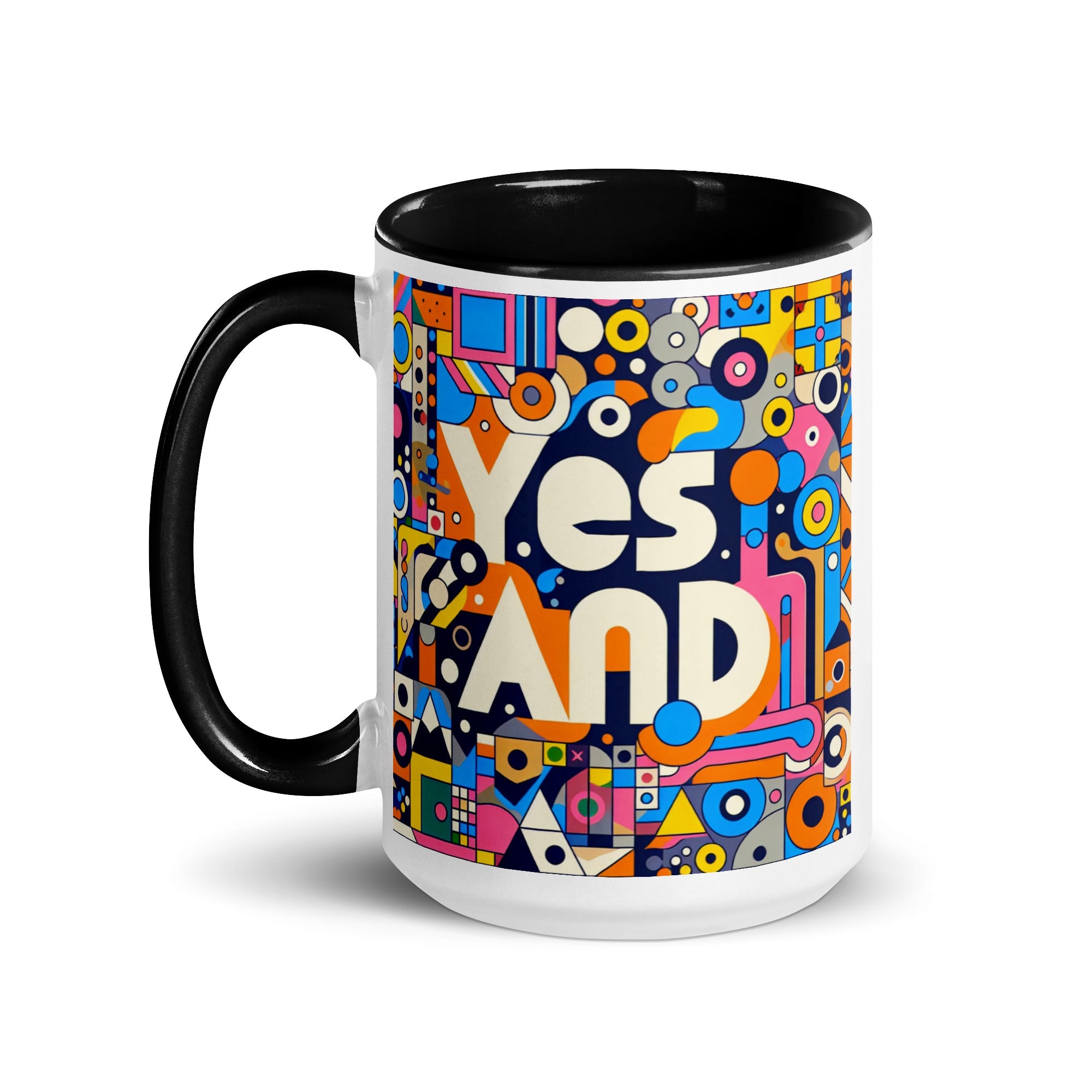 Yes, and colorful Mug with Color Inside