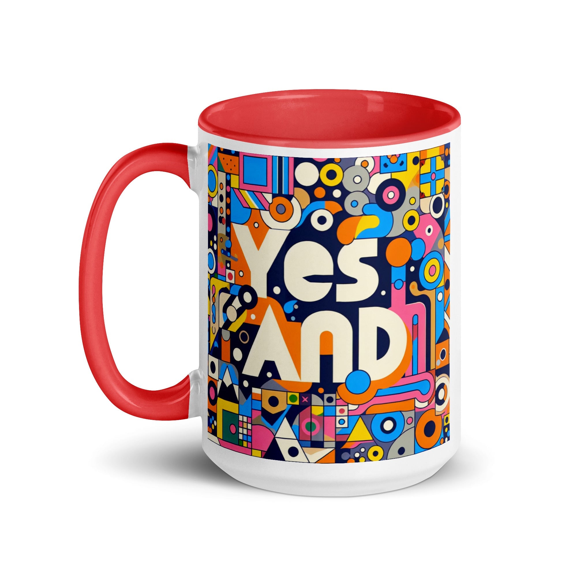 Yes, and colorful Mug with Color Inside