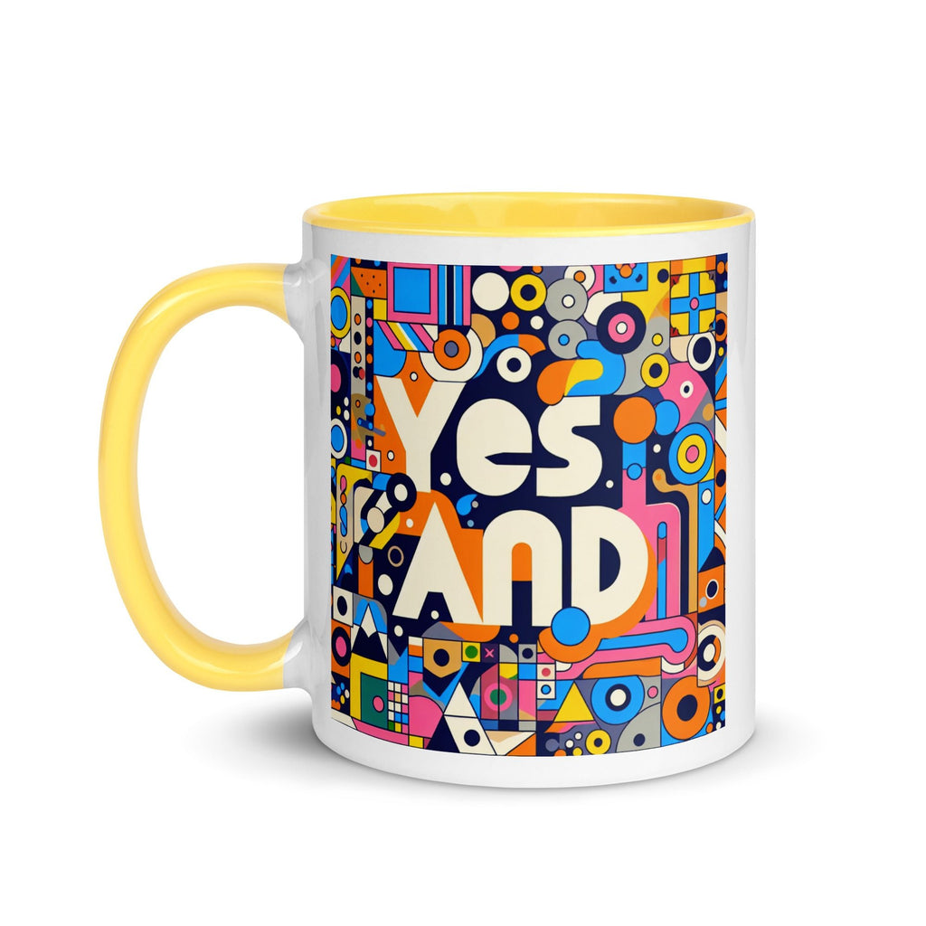 Yes, and colorful Mug with Color Inside