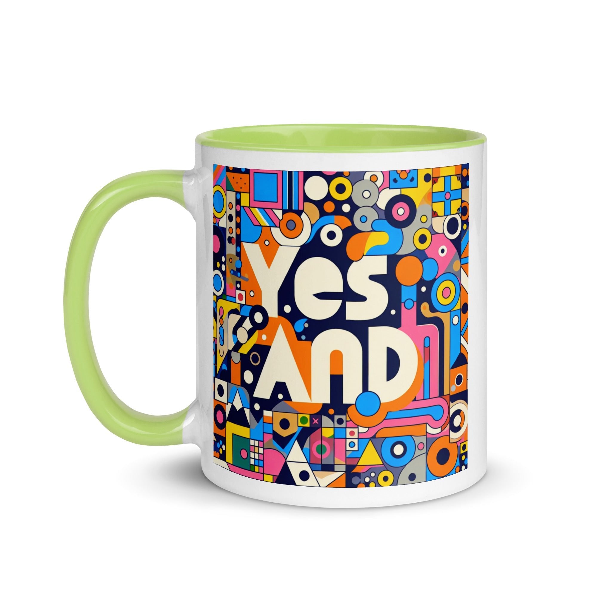 Yes, and colorful Mug with Color Inside