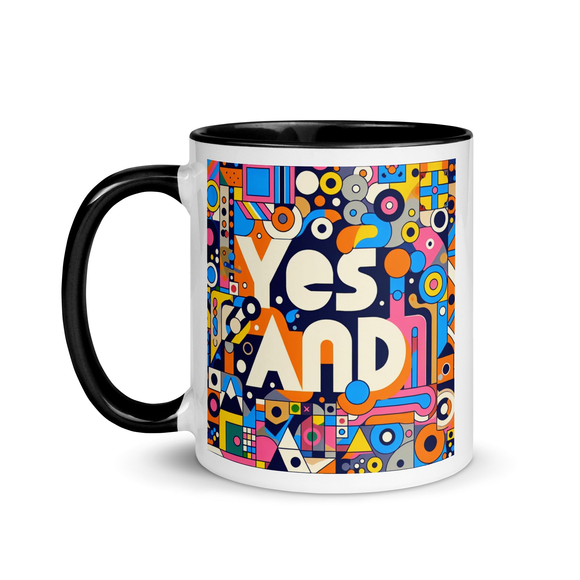Yes, and colorful Mug with Color Inside