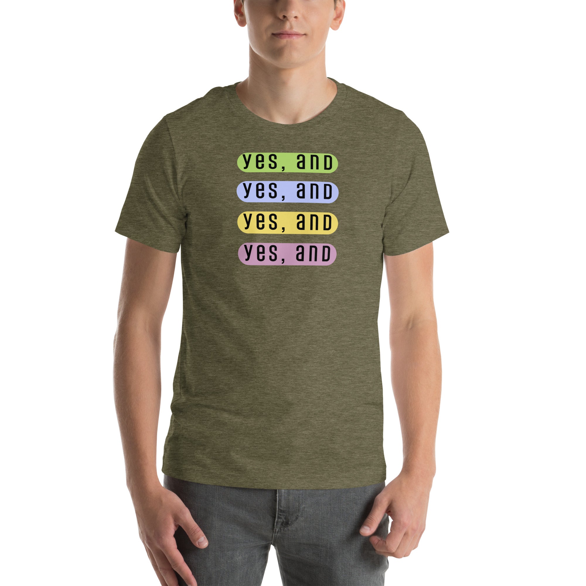 Yes, And improv mod design Unisex t-shirt