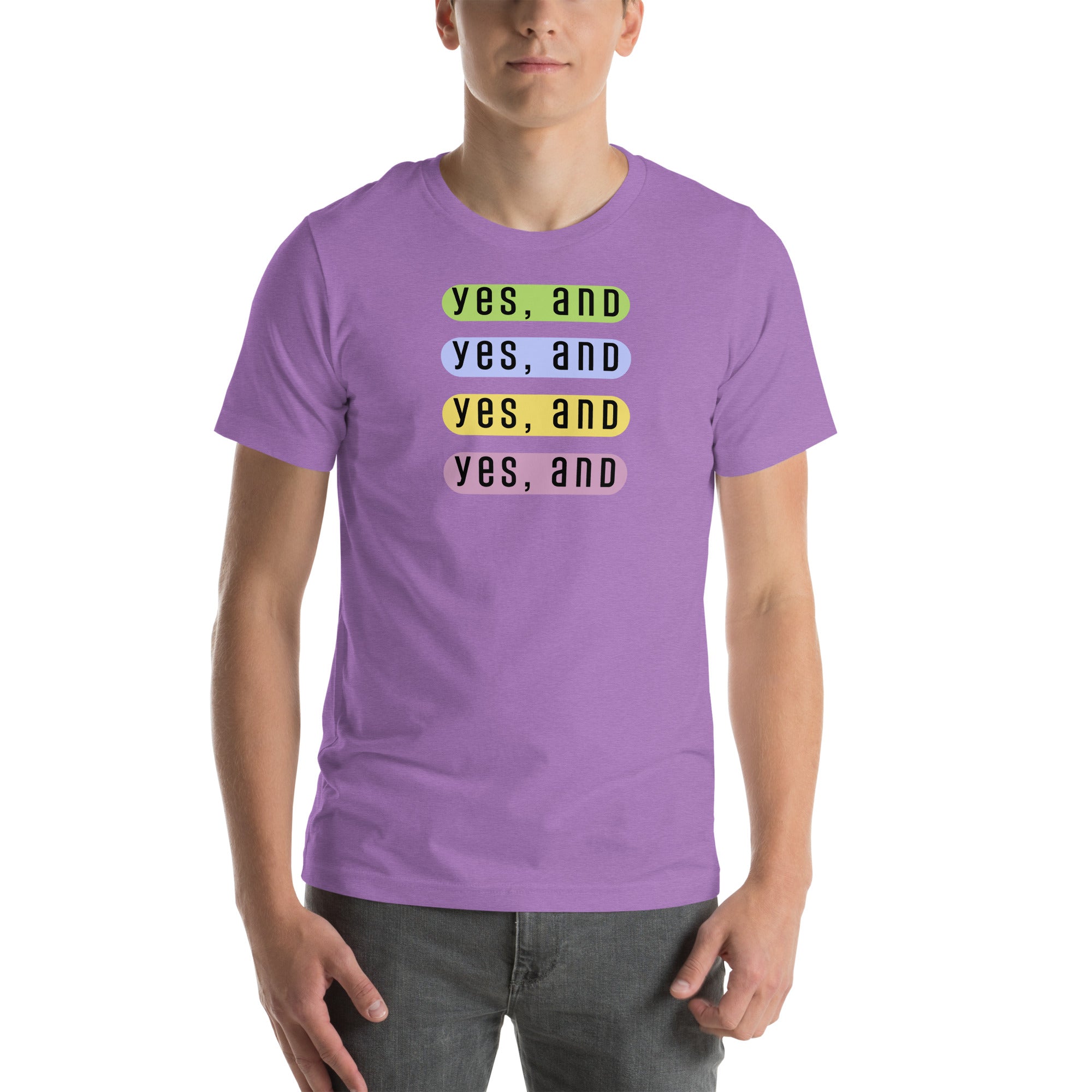Yes, And improv mod design Unisex t-shirt