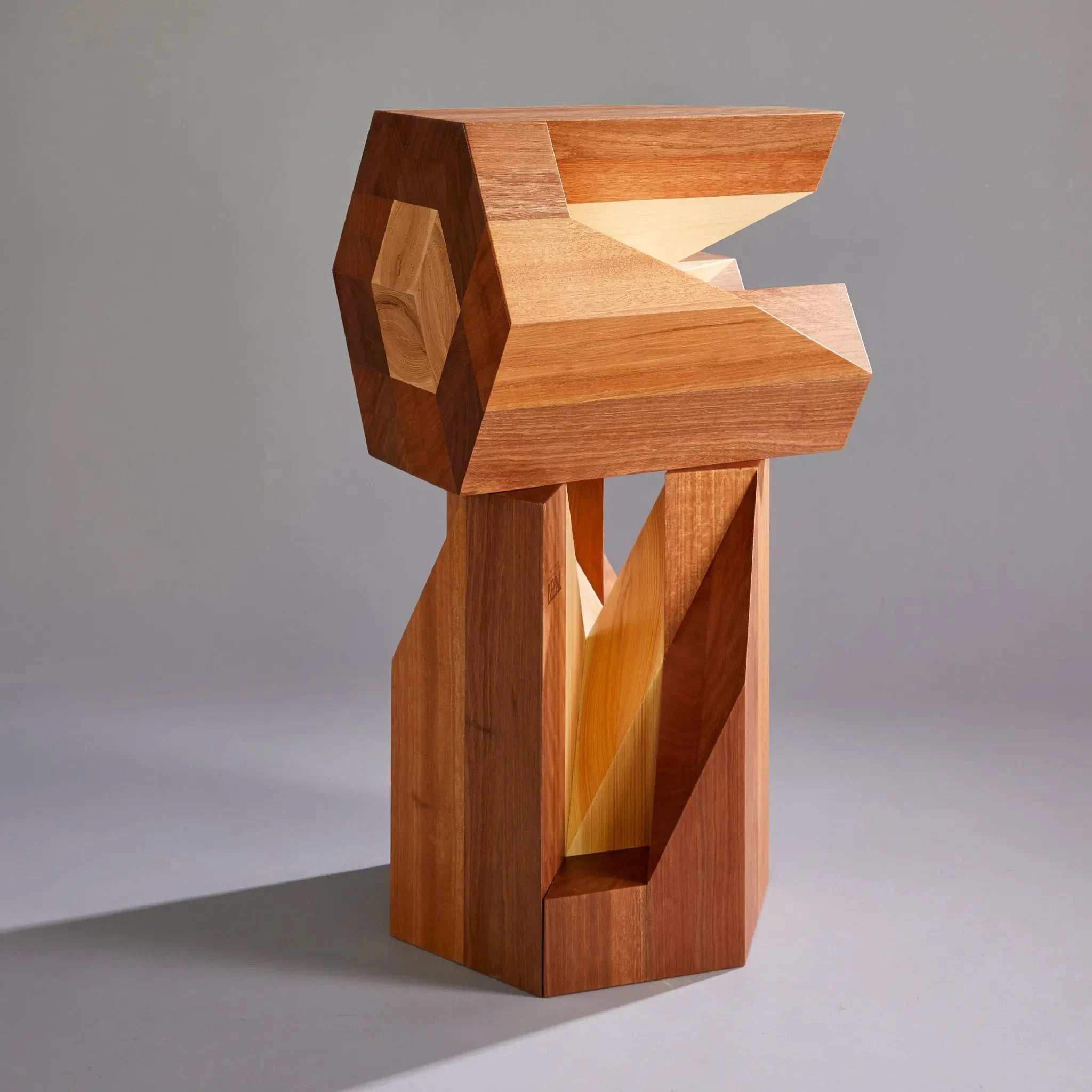 Yosegi Wood Stool Pair - Japanese Craftsmanship by Yoshiaki Ito Design