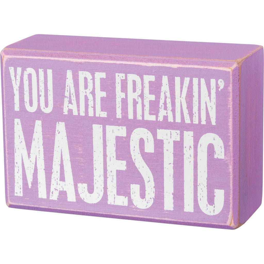 You Are Freakin' Majestic Unicorn Box Sign And Socks Giftable Set | Gift for Her by The Bullish Store