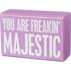 You Are Freakin' Majestic Unicorn Box Sign And Socks Giftable Set | Gift for Her by The Bullish Store