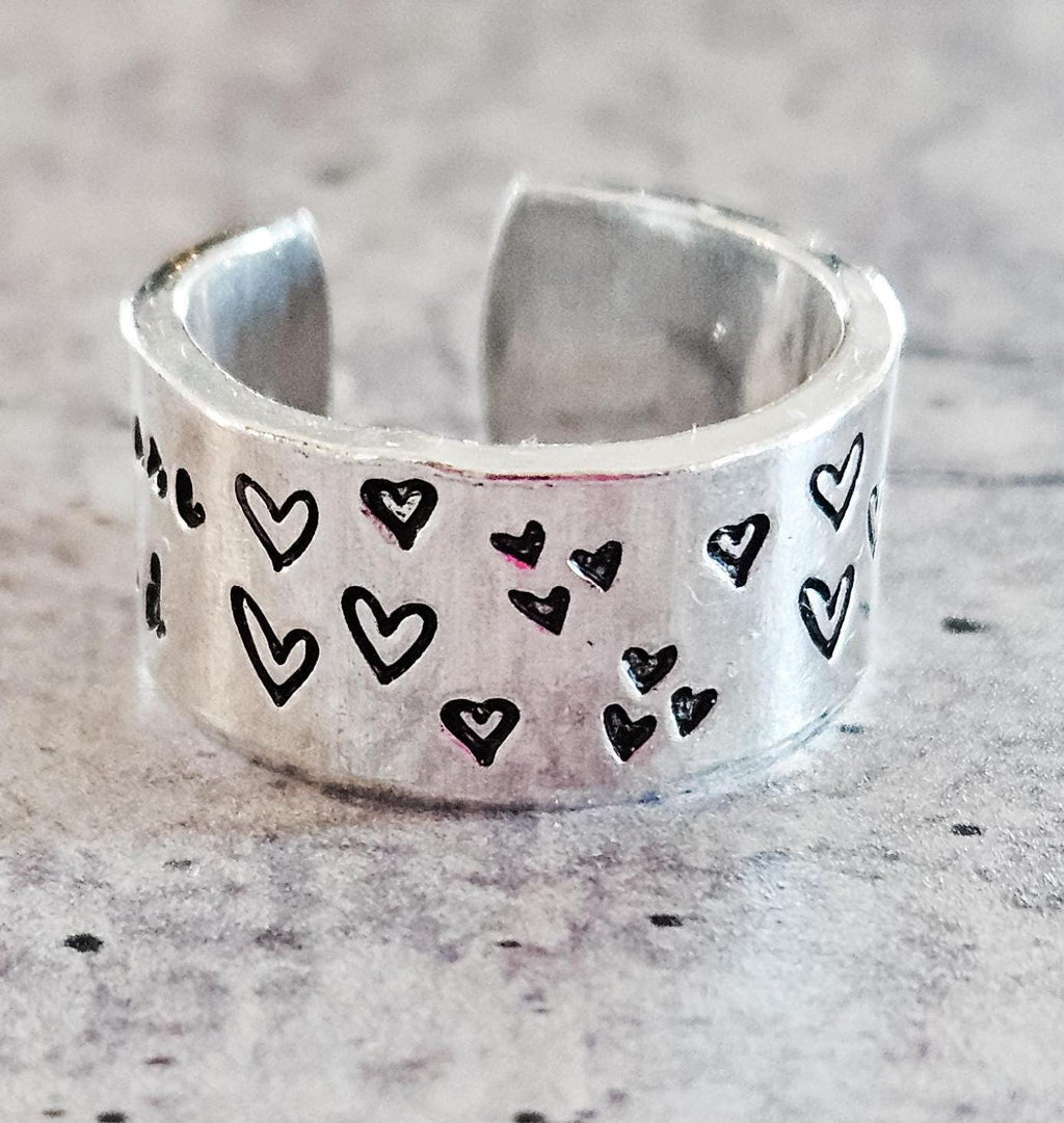You Are Loved Sterling Silver or 14k Gold Filled Heart Ring Finger Rings La Vie Bien You Are Loved Sterling Silver or 14k Gold Filled Heart Ring