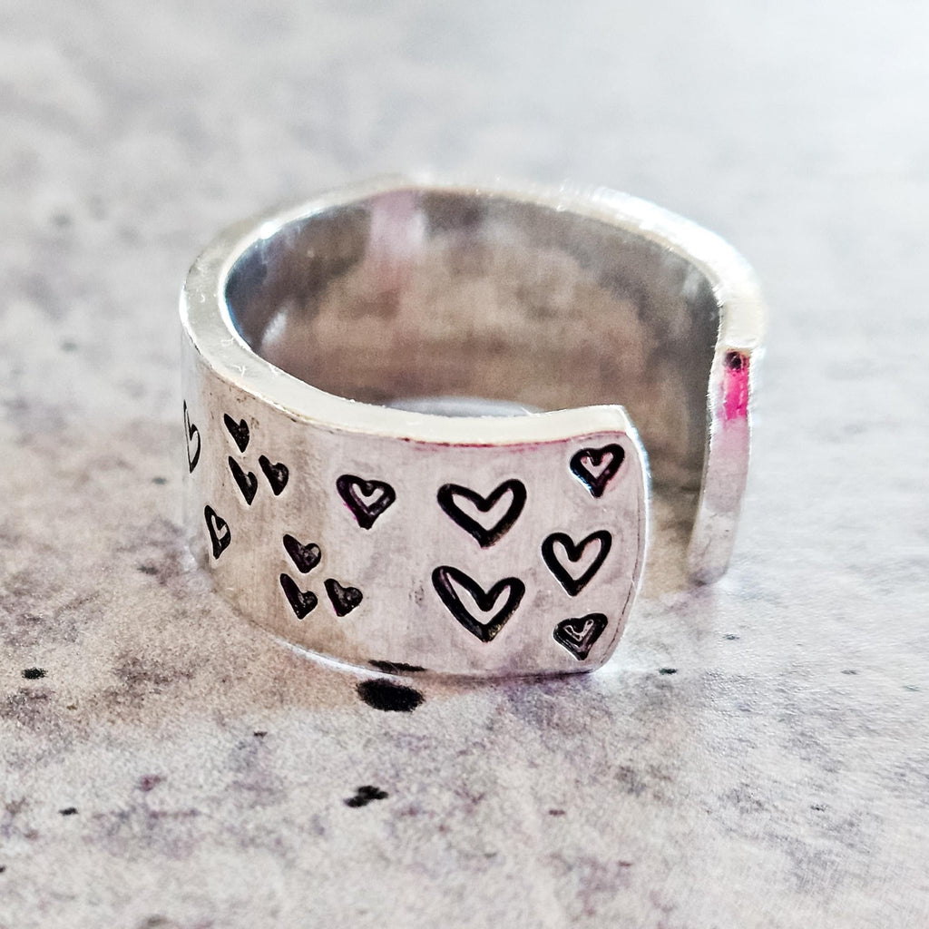 You Are Loved Sterling Silver or 14k Gold Filled Heart Ring Finger Rings La Vie Bien You Are Loved Sterling Silver or 14k Gold Filled Heart Ring