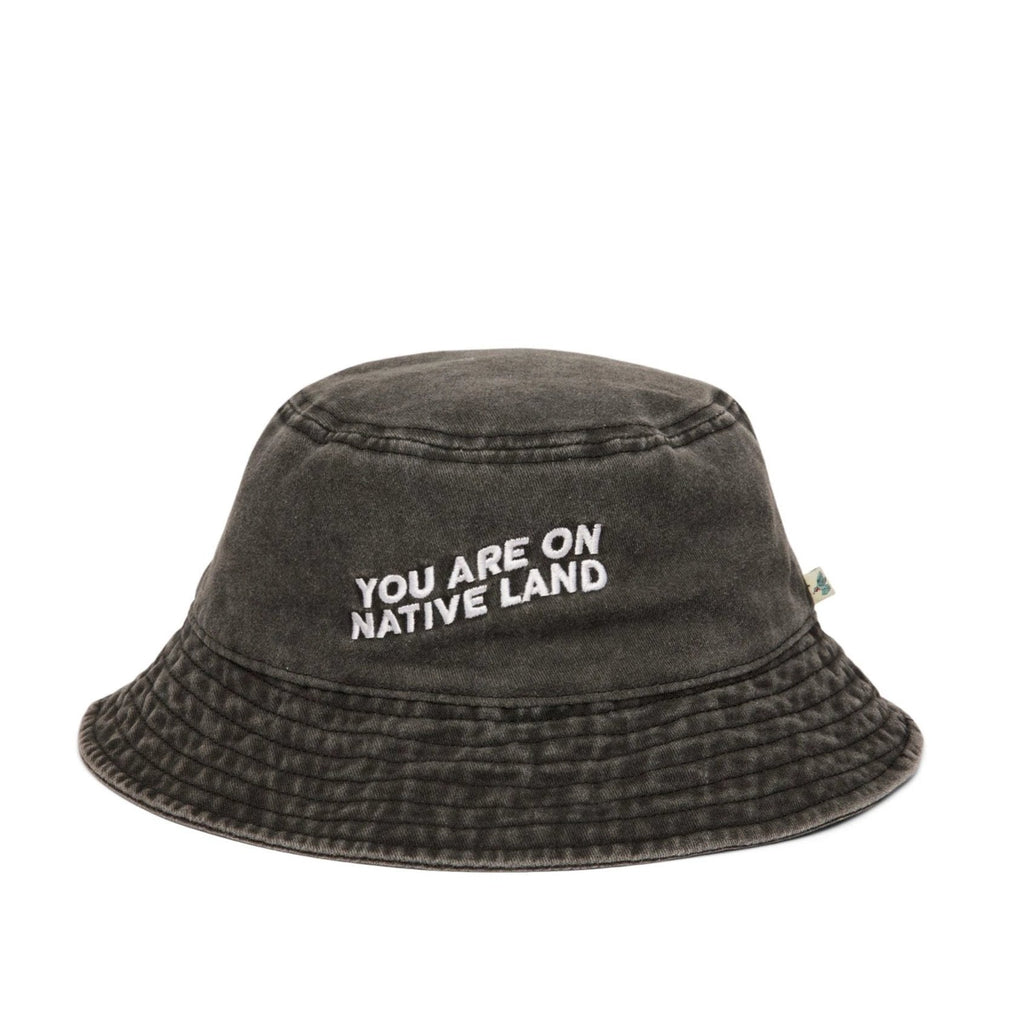 'YOU ARE ON NATIVE LAND' BUCKET HAT by Urban Native Era