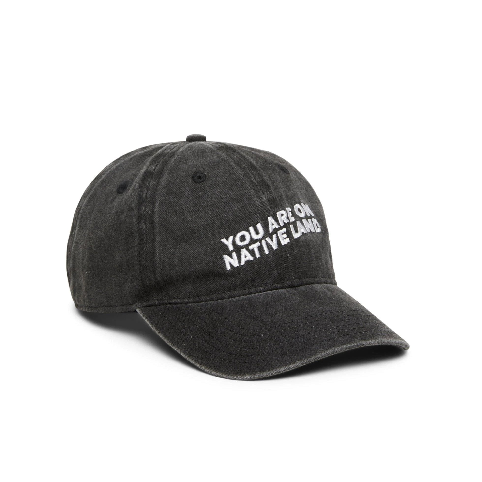 'YOU ARE ON NATIVE LAND' ORGANIC CAP by Urban Native Era