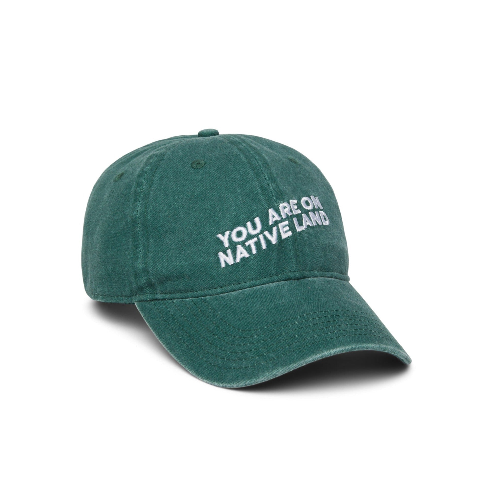 'YOU ARE ON NATIVE LAND' ORGANIC CAP by Urban Native Era