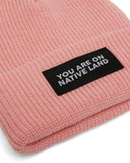 'YOU ARE ON NATIVE LAND' RIBBED BEANIE by Urban Native Era