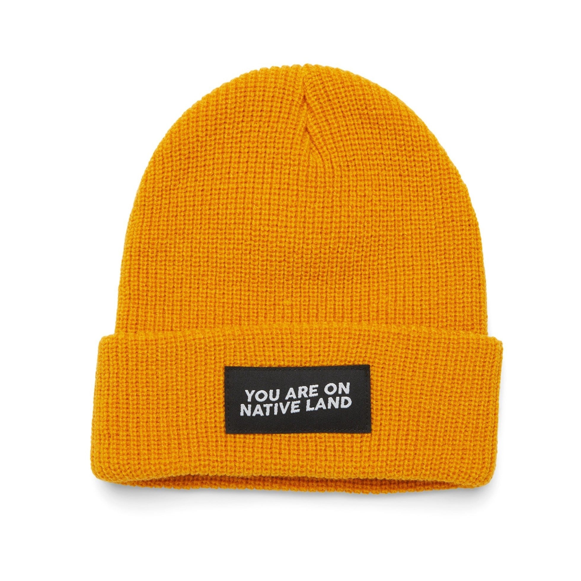 'YOU ARE ON NATIVE LAND' RIBBED BEANIE by Urban Native Era